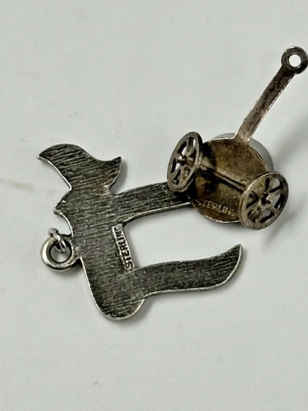 925 Sterling Silver Charm Pendant Lot Cross Heart Infinity Chai CZ 9 Pieces